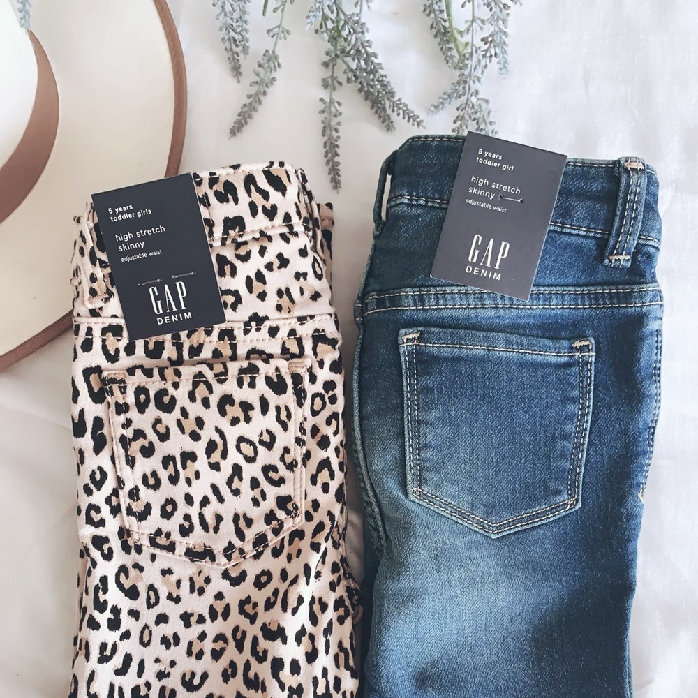 GAP 2 pair of girls high stretch skinny jeans